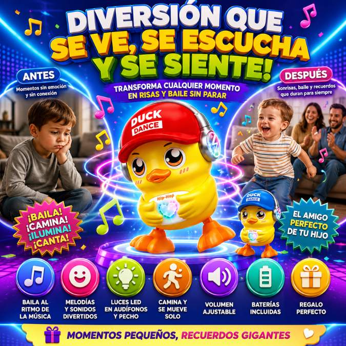 Pato Bailarín Musical™ | Música, Luces y Baile que Enamoran a los Más Pequeños