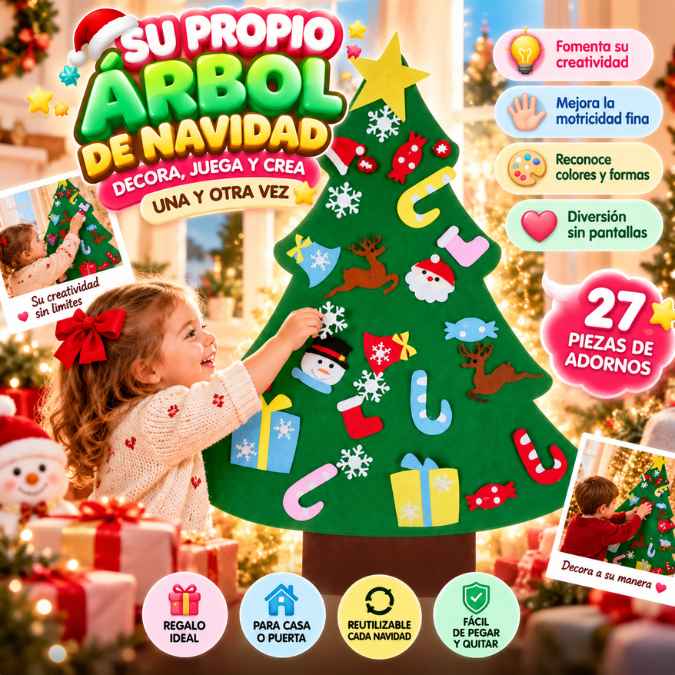 🎄 Árbol Mágico Montessori™ – ¡Despierta su creatividad mientras decora su propia Navidad!