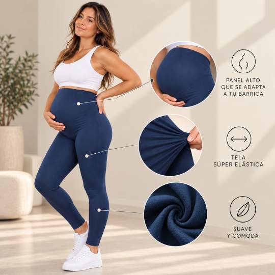 Legging Materno Talle Alto – Soporte Abdominal y Comodidad Durante el Embarazo