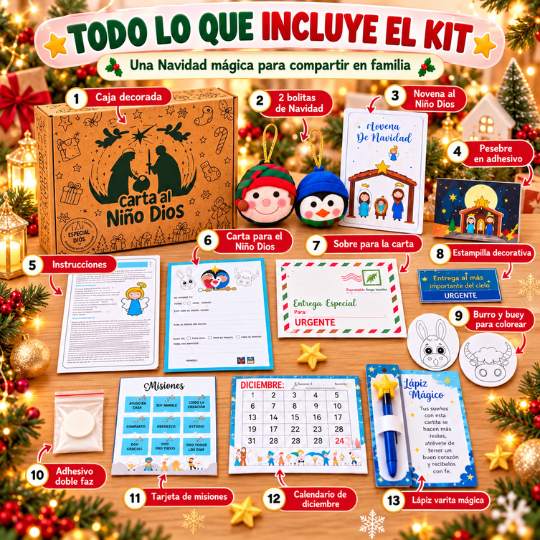 Kit Carta al Niño Dios 🎄 | Vive la ilusión de Navidad en familia