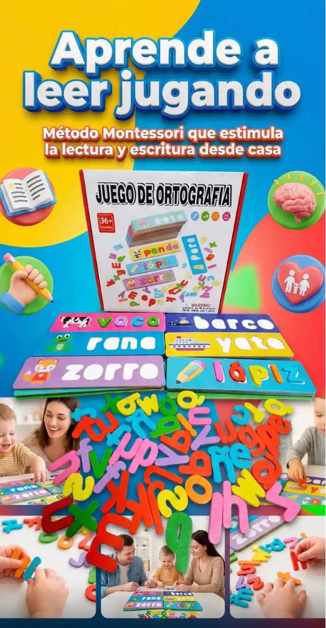 Juego de Ortografía Montessori – Aprender Jugando 🌈📚