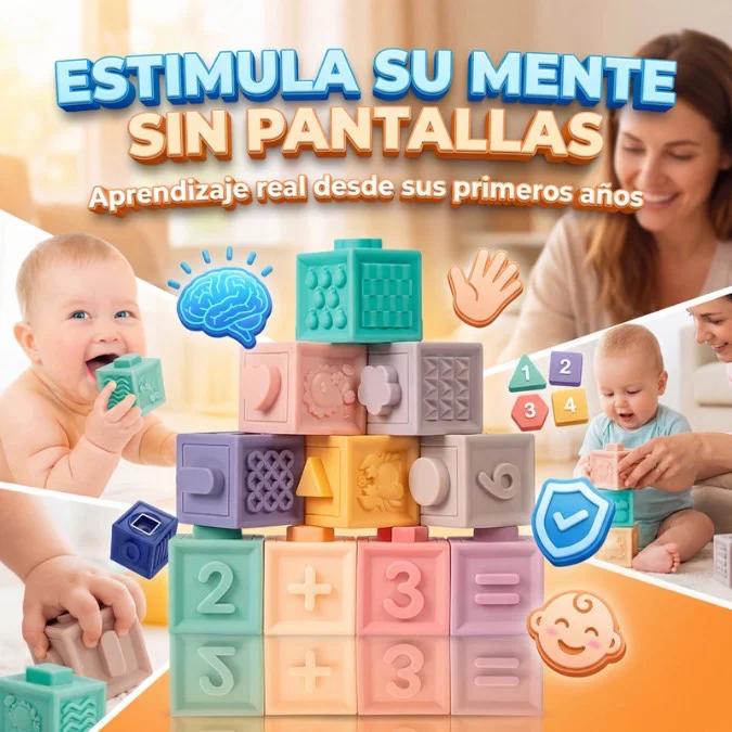 Baby Soft Textured Sensory Stacking - Bloques De Contruccion Didactico