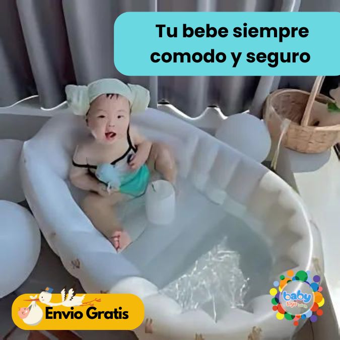 Bañera inflable para bebes - Mas Grande Mas Alta Mas Seguridad
