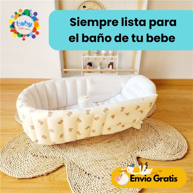 Bañera inflable para bebes - Mas Grande Mas Alta Mas Seguridad
