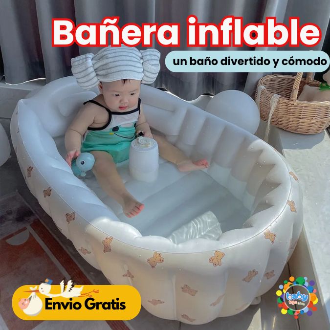 Bañera inflable para bebes - Mas Grande Mas Alta Mas Seguridad