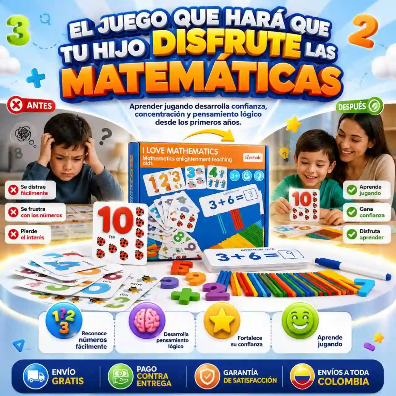 Kit Educativo de Matemáticas 🧠 Convierte los números en una experiencia divertida