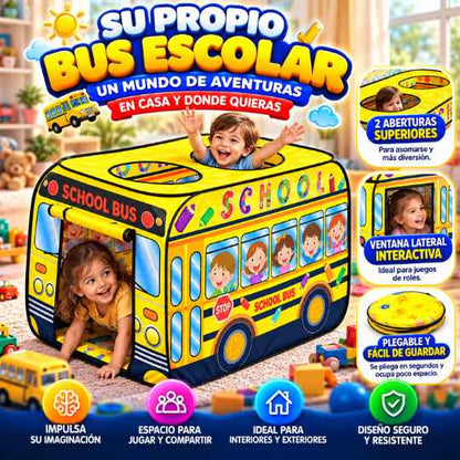 Carpa de Juegos Plegable Diseño Carros – Convierte Cada Día en una Nueva Aventura 🚒🚌✨