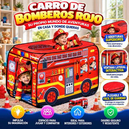 Carpa de Juegos Plegable Diseño Carros – Convierte Cada Día en una Nueva Aventura 🚒🚌✨