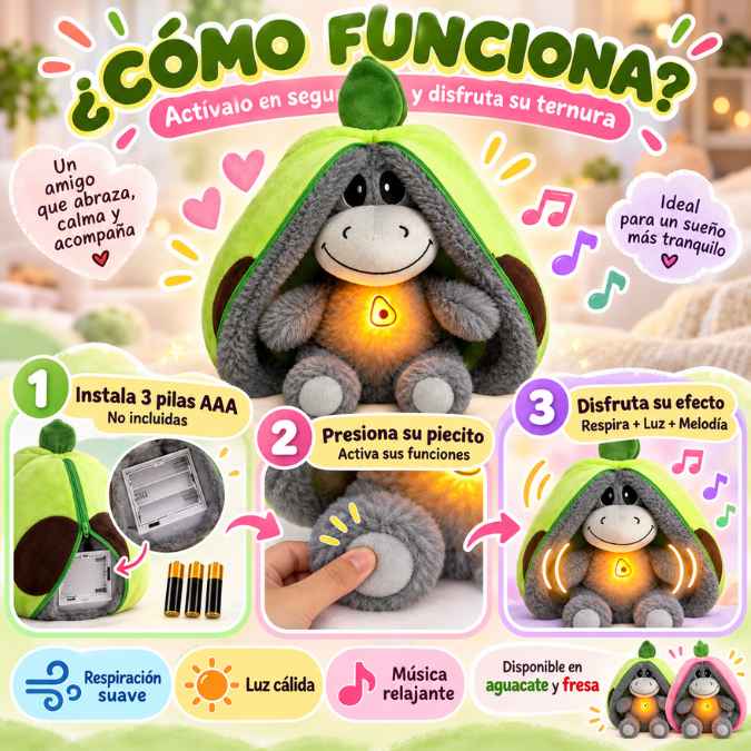 Peluche Burrito que Respira™ – Brinda Calma, Ternura y Compañía en Cada Abrazo