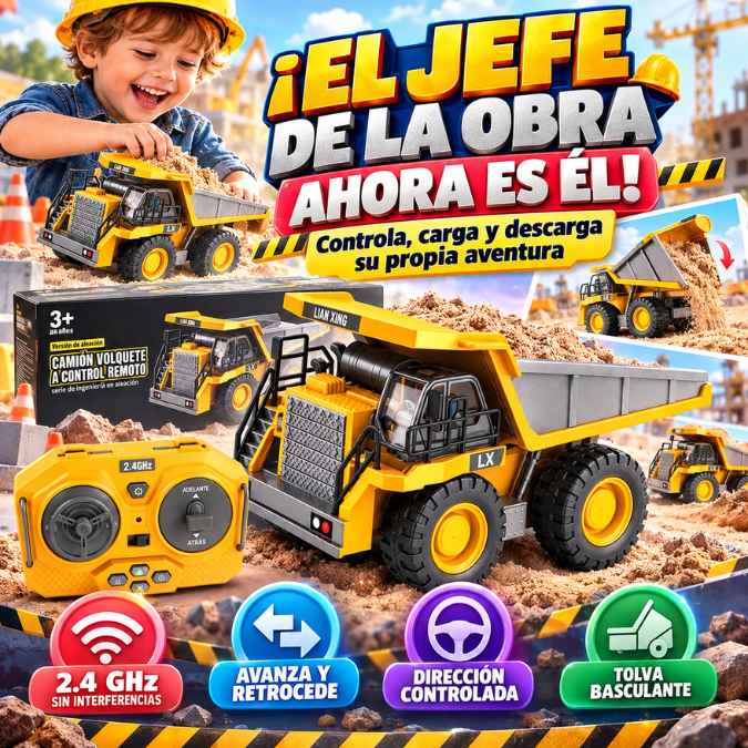 Camión Volqueta de Construcción RC – ¡Un regalo que despierta su imaginación!