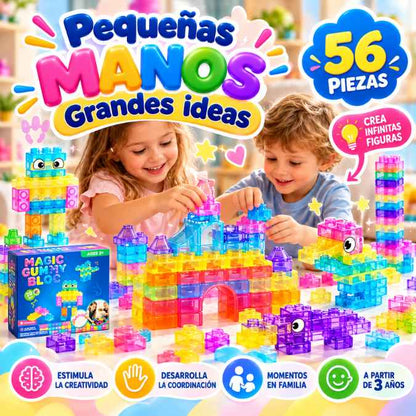 Bloques Squishy 56 Piezas – Despierta su creatividad e imaginación 🌈