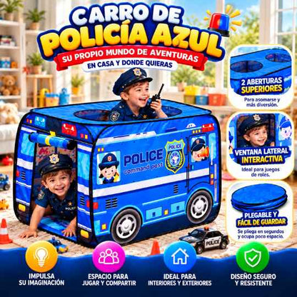 Carpa de Juegos Plegable Diseño Carros – Convierte Cada Día en una Nueva Aventura 🚒🚌✨