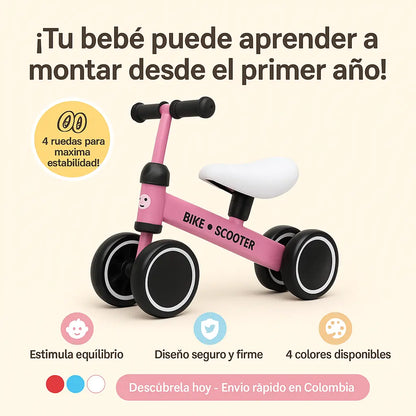 MiniRider 4X Su primera bici con 4 ruedas de confianza