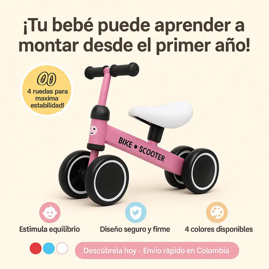 MiniRider 4X Su primera bici con 4 ruedas de confianza