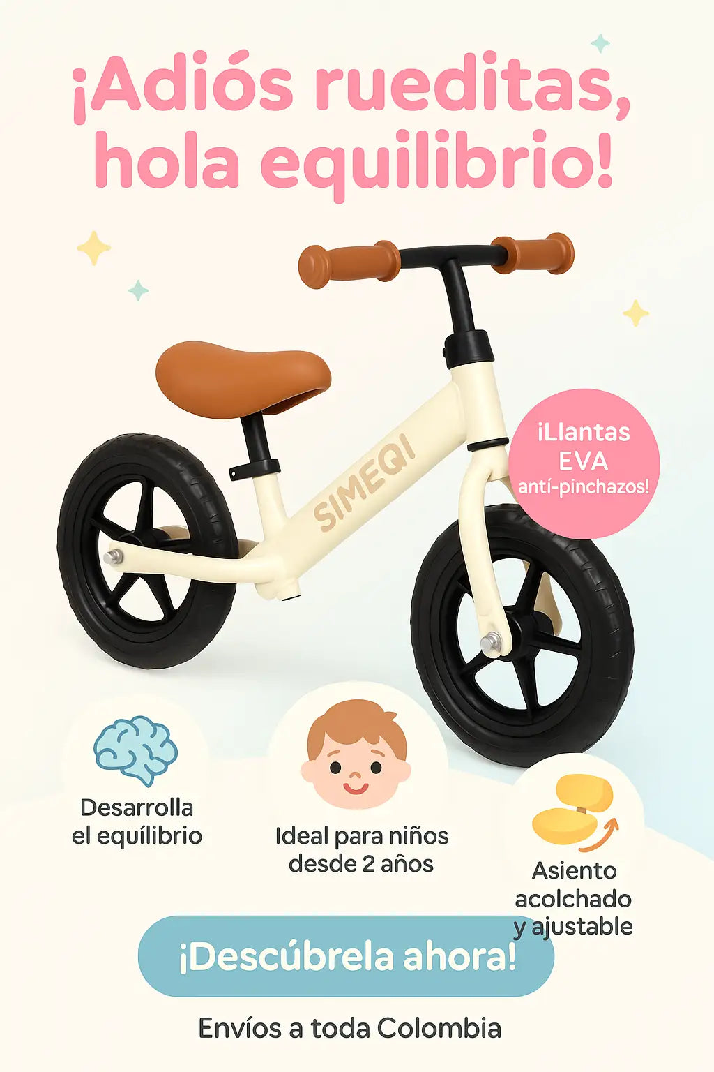 MiniRider SIMEIQI Tu primera bici, sin miedo y con equilibrio