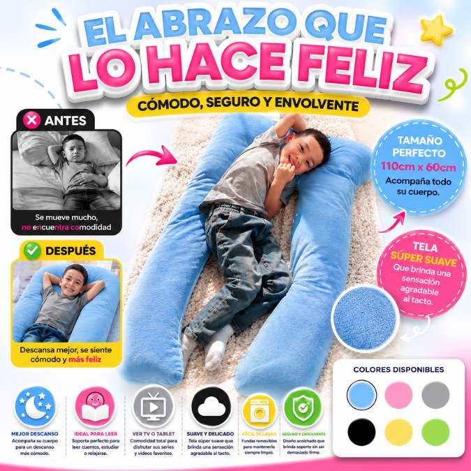 La Almohada Abrazo™| Abraza Todo su Cuerpo para un Descanso Más Cómodo
