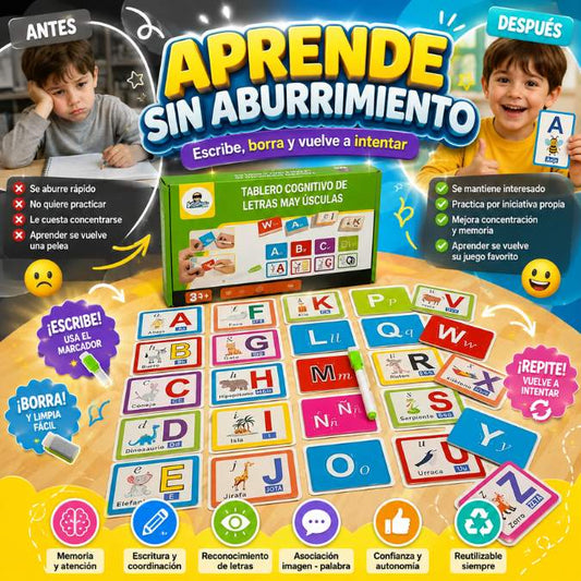 ✍️ Tarjetas para Aprender Letras – ¡Escribe, Borra y Aprende sin Aburrirte!