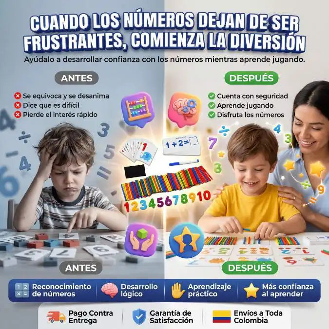 Kit Educativo de Matemáticas 🧠 Convierte los números en una experiencia divertida