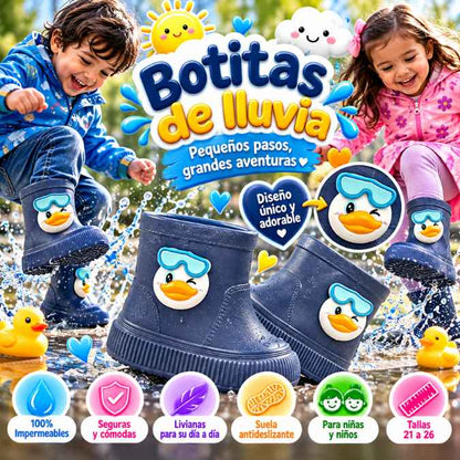 Botitas de Lluvia Patito™ – Pequeños Pies Protegidos, Grandes Aventuras