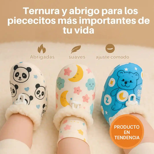 Botas de piel cálidas para bebé