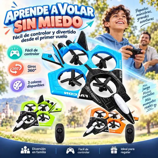 AeroRex Falcon X – Vuela Fácil, Haz Giros 360° y Disfruta Cada Misión