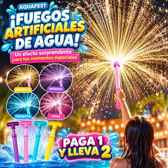 Pistola de Agua Efecto Fuegos Artificiales – ¡Crea chorros de agua sorprendentes y disfruta momentos inolvidables en familia!