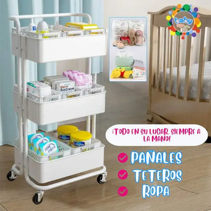 CARRITO ORGANIZADOR PARA BEBE👶100%metalico