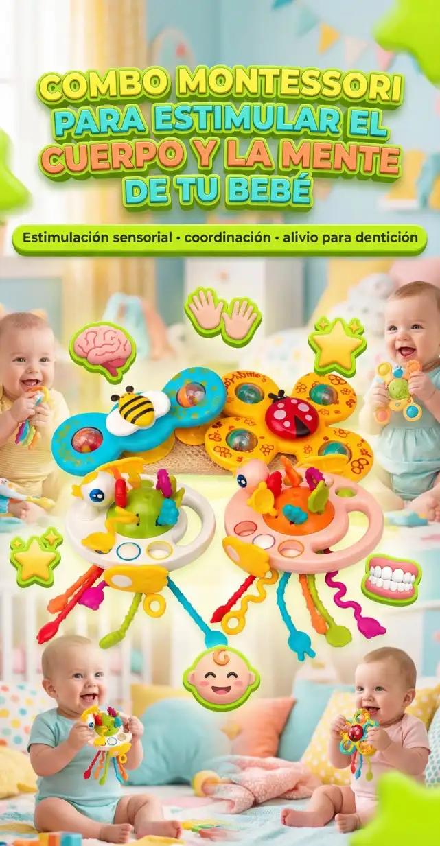 COMBO SENSORIAL PREMIUM: SPINNER + DIDÁCTICO MORDEDOR MONTESSORI ✨