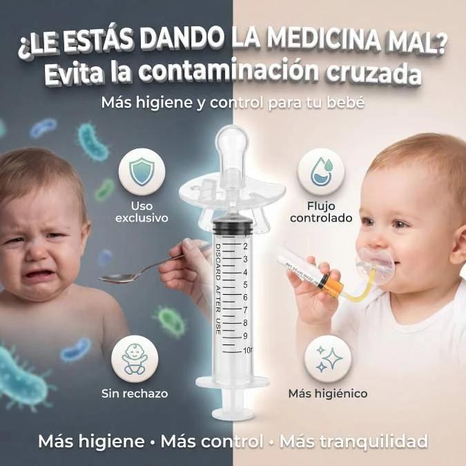 Entretenedor Con Dosificador De Medicina - La forma más fácil y segura de darle remedios, vitaminas o jugos a tu bebé