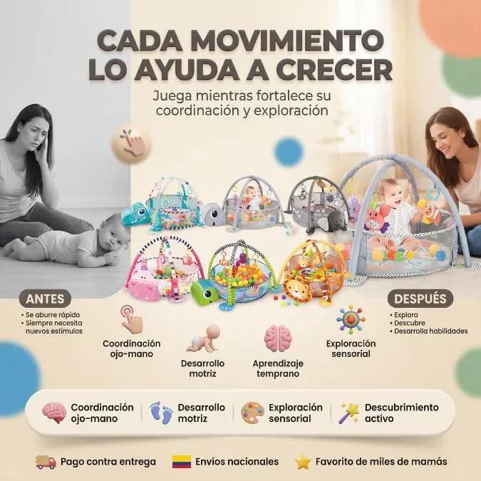 Gimnasio Para Bebe Movil 3 En 1 + 30 Pelotas