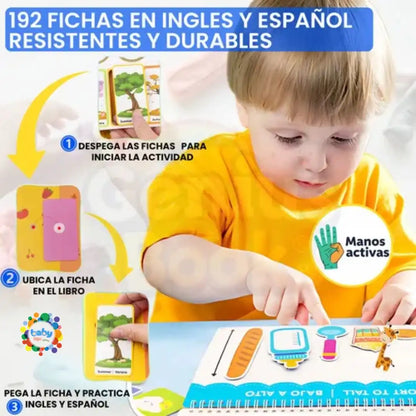 GENIUS BOOK Libro Didáctico Aprendizaje Bilingüe Niños Montessori