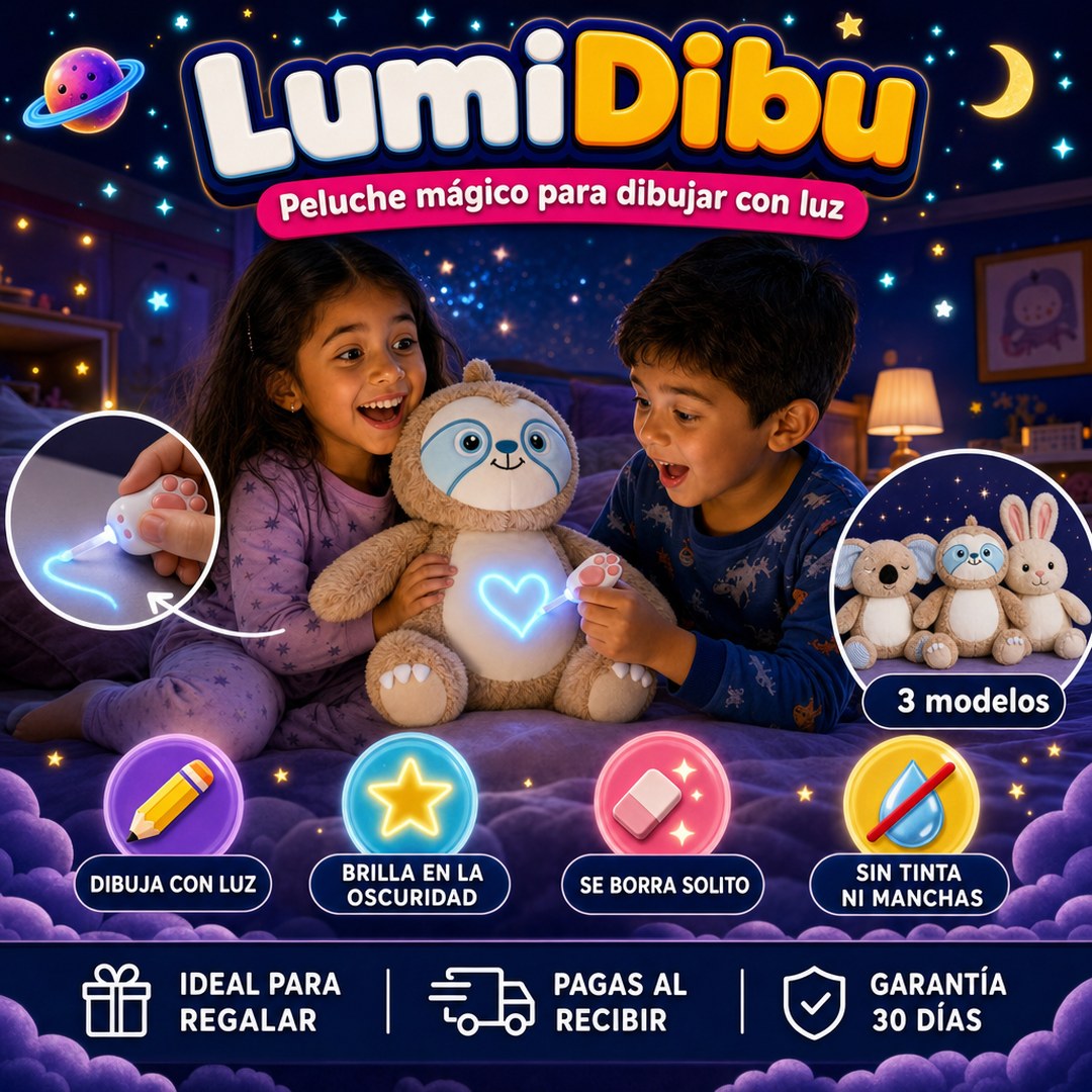 LumiDibu peluche mágico para dibujar con luz