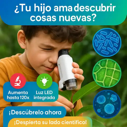 Kidscopie®Microscópio infantil con aumento de 120x
