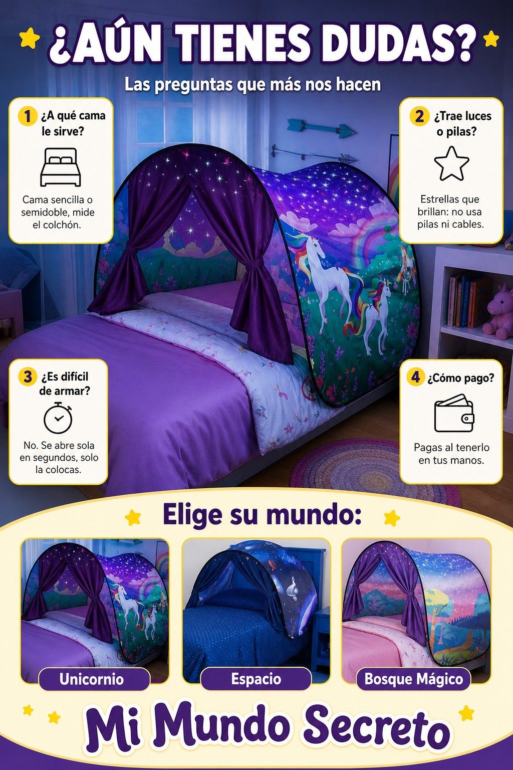 Preguntas frecuentes y diseños Mi Mundo Secreto